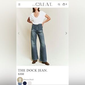 THE GREAT. Women's Dock Jean in Blue